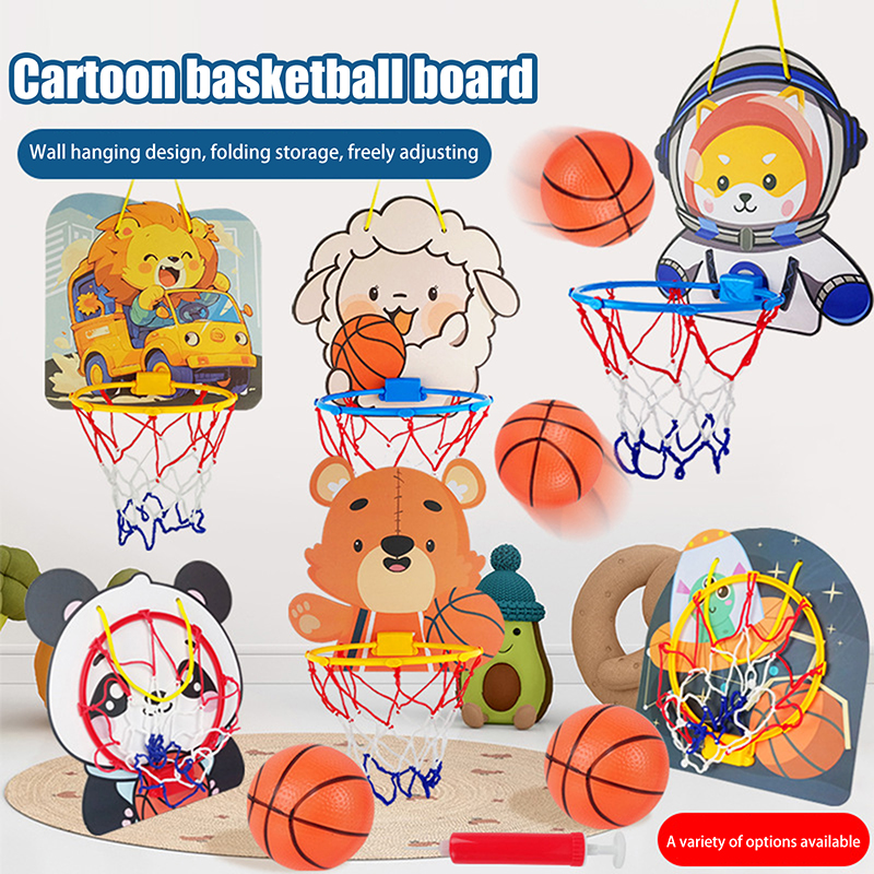 Outdoor Sport Games - [SH]1PC Kids Adjustable Basketball Stands Cartoon