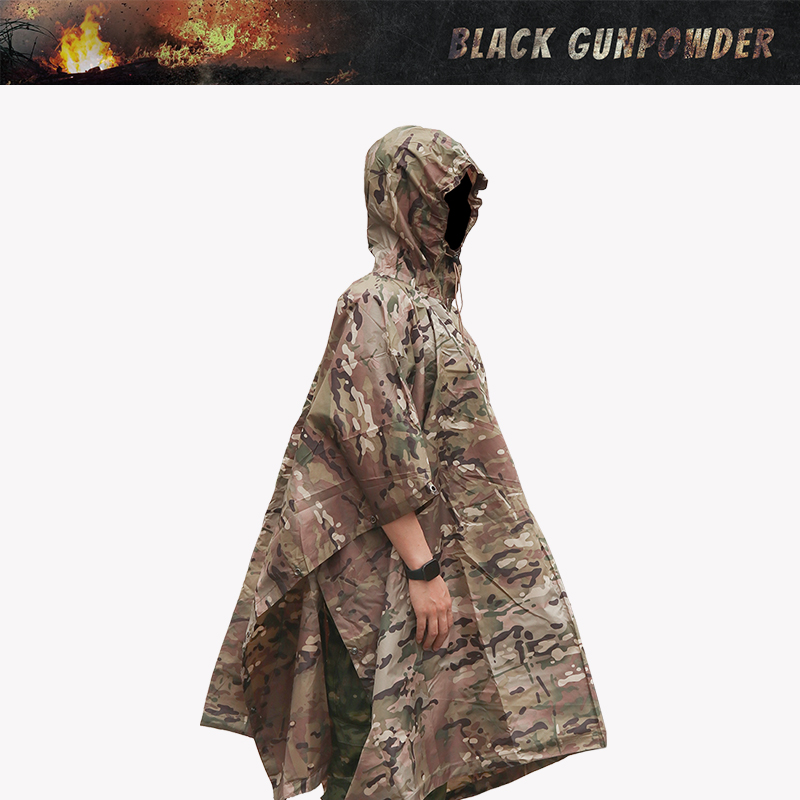 Outdoor Und Sport - Blue Camouflage Raincoat BG Multifunctional Tent