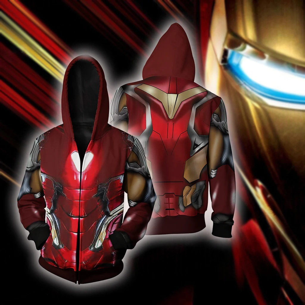 Outdoor Sport Winter Jacket - Marvel Iron Man 3D Role Playing