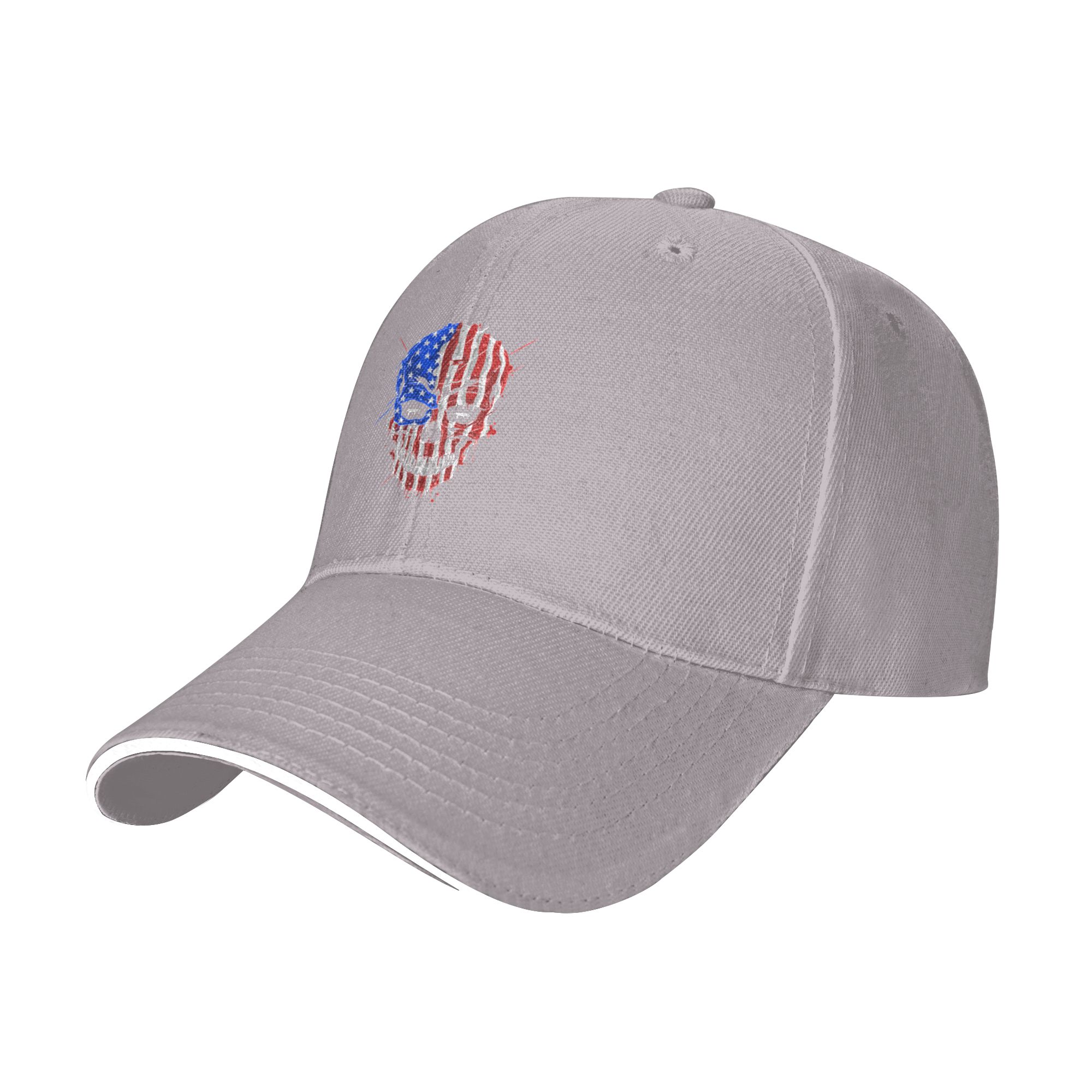 Outdoor Sport Usa - Fashion Hippie USA Skull Curved Brim