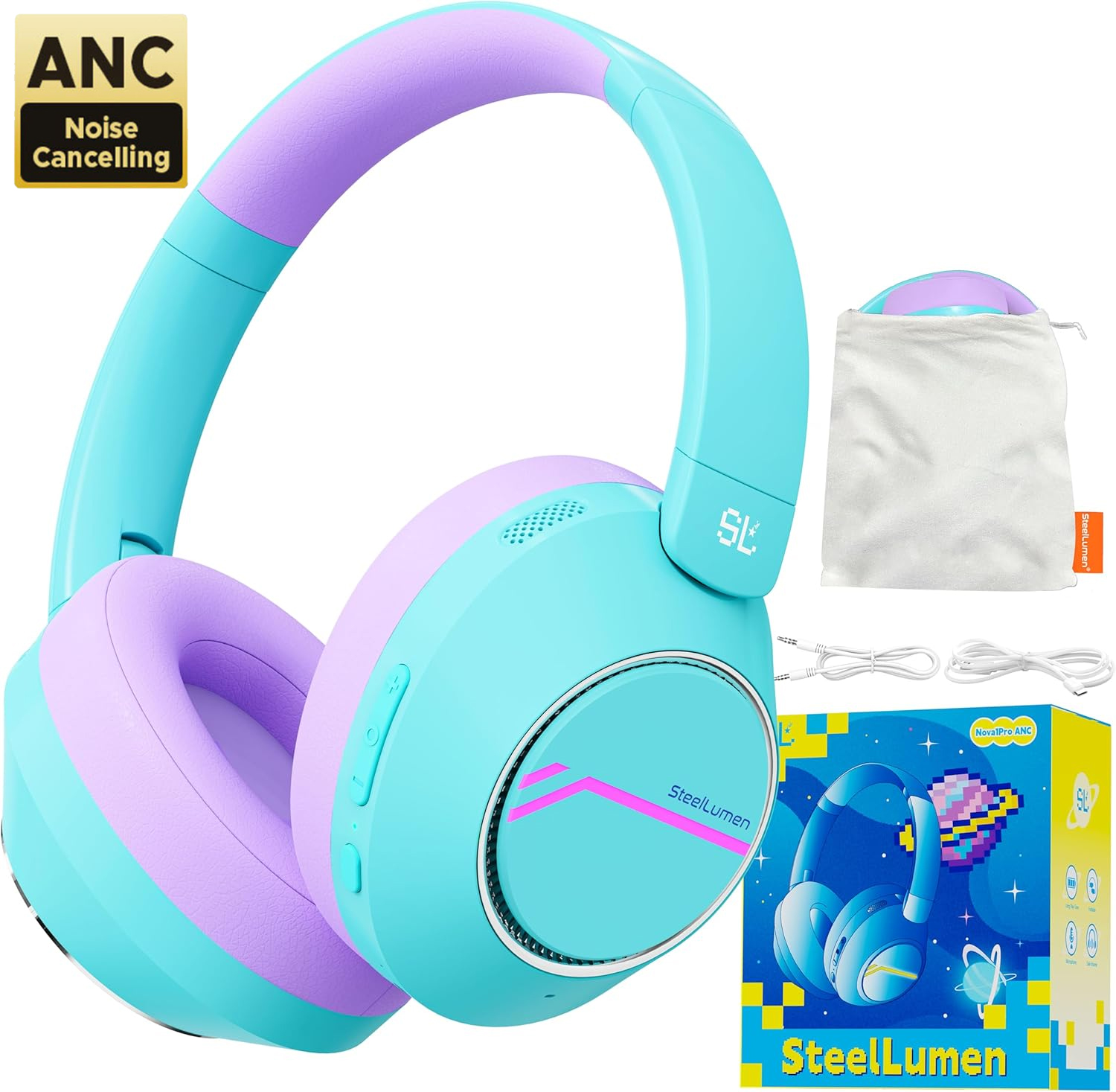 Outdoor Sport Activities For Kids - Nova1Pro Kids ANC Wireless Bluetooth Headphone