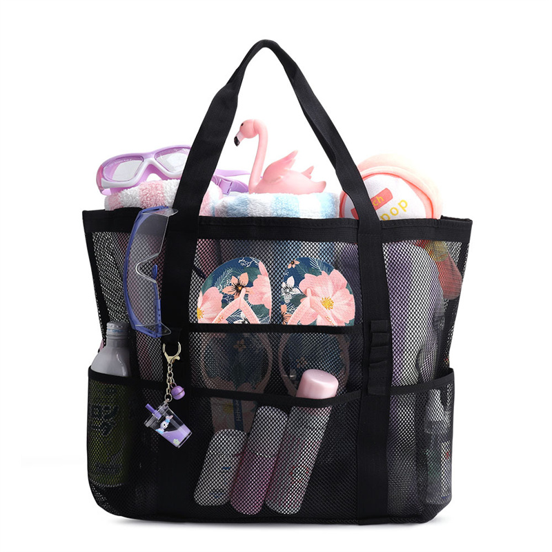 Outdoor Sport Bag - Summer Black Mesh Tote Bag For