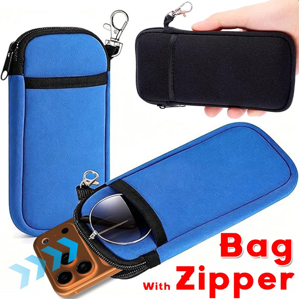 Outdoor Sport Bag - Nylon Fabric Phone /Glasses Zipper Pouch