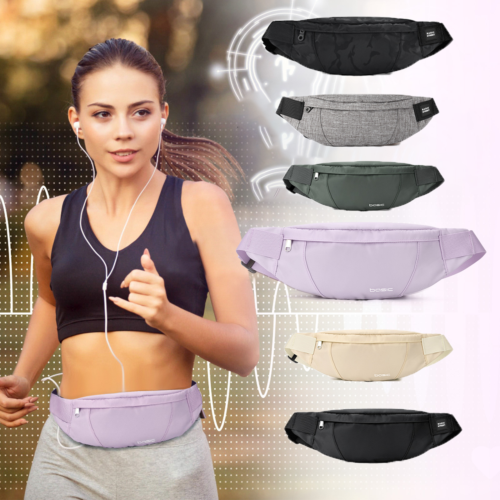 Outdoor Sport Bag - Fashion Running Waist Bag Waterproof Sports