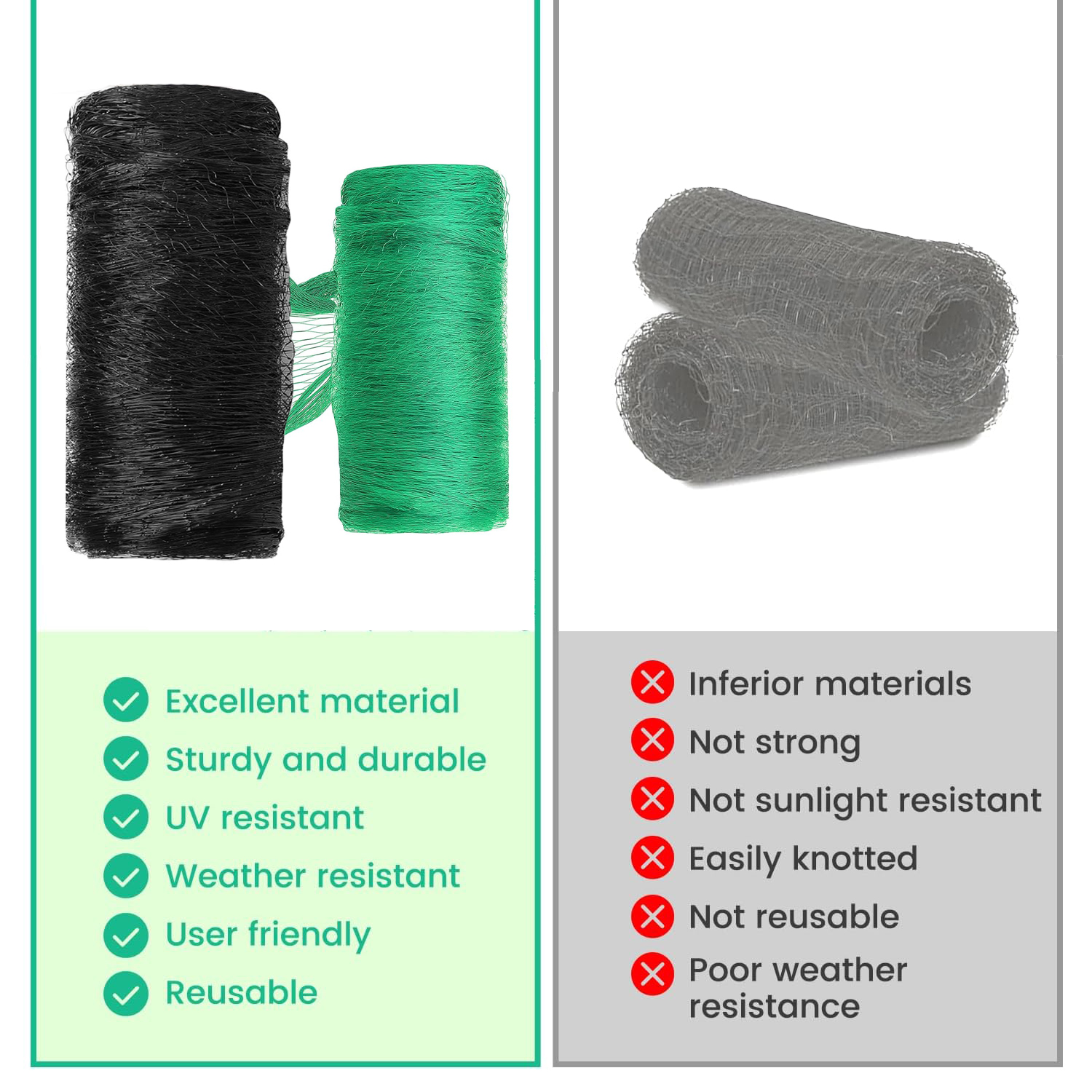 1pcs Garden bird net Green/bla - Outdoor Sports Net のレビューと価格