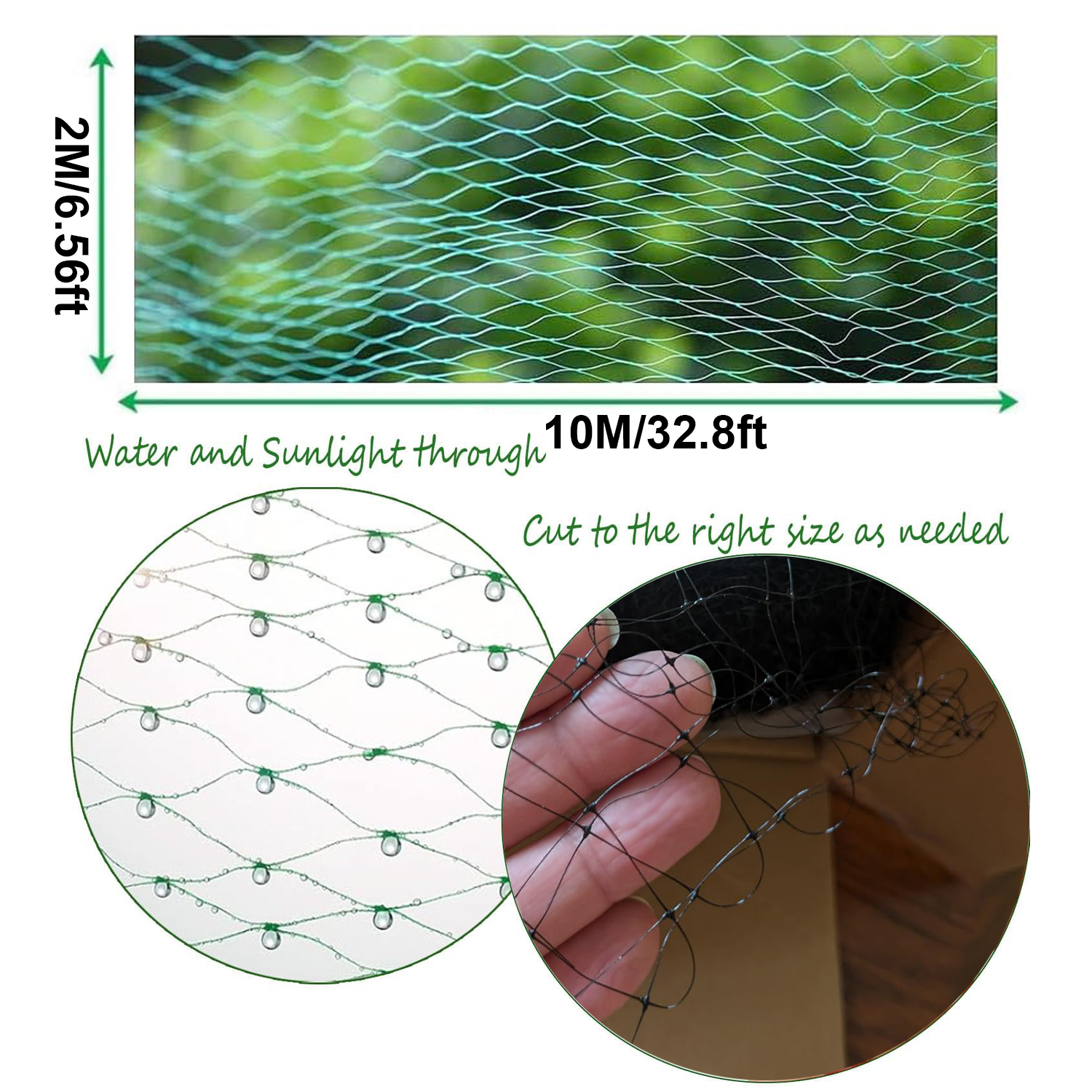 1pcs Garden bird net Green/bla - Outdoor Sports Net のレビューと価格