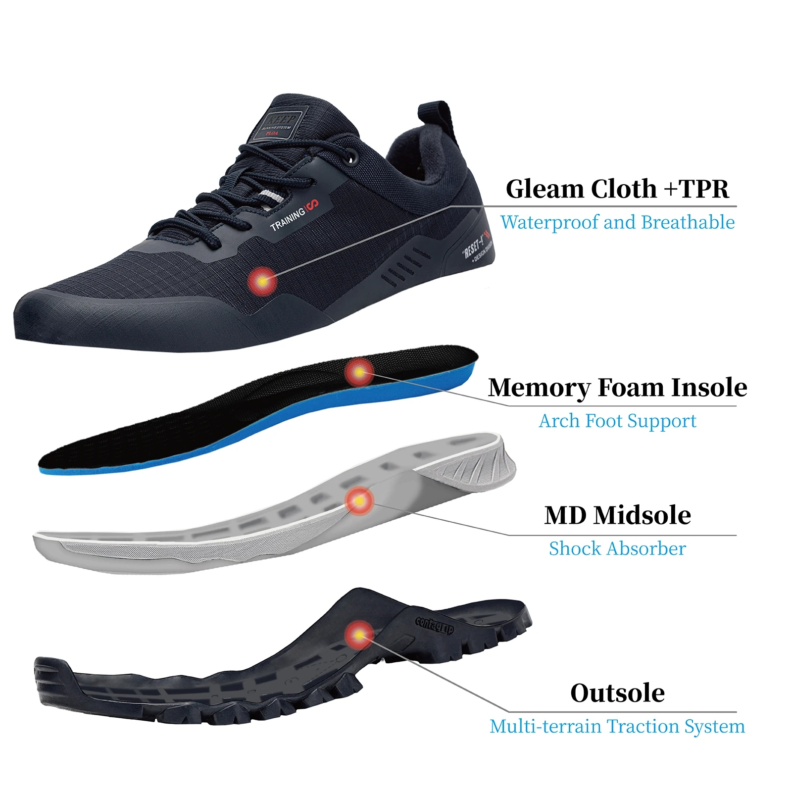 Baasploa Men Hiking Shoes New  - Climbing Shoe Beginner のレビューと価格