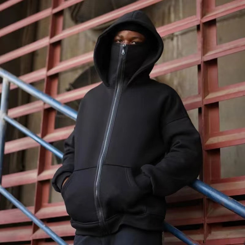 Balaclava Men Zip Hoodie Winte - Outdoor Sport Winter Jacket のレビューと価格