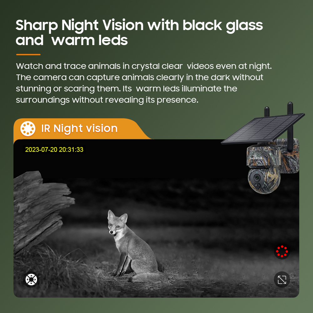 INQMEGA 5MP 4G / WIFI Solar Wi - Outdoor Sport Camera のレビューと価格