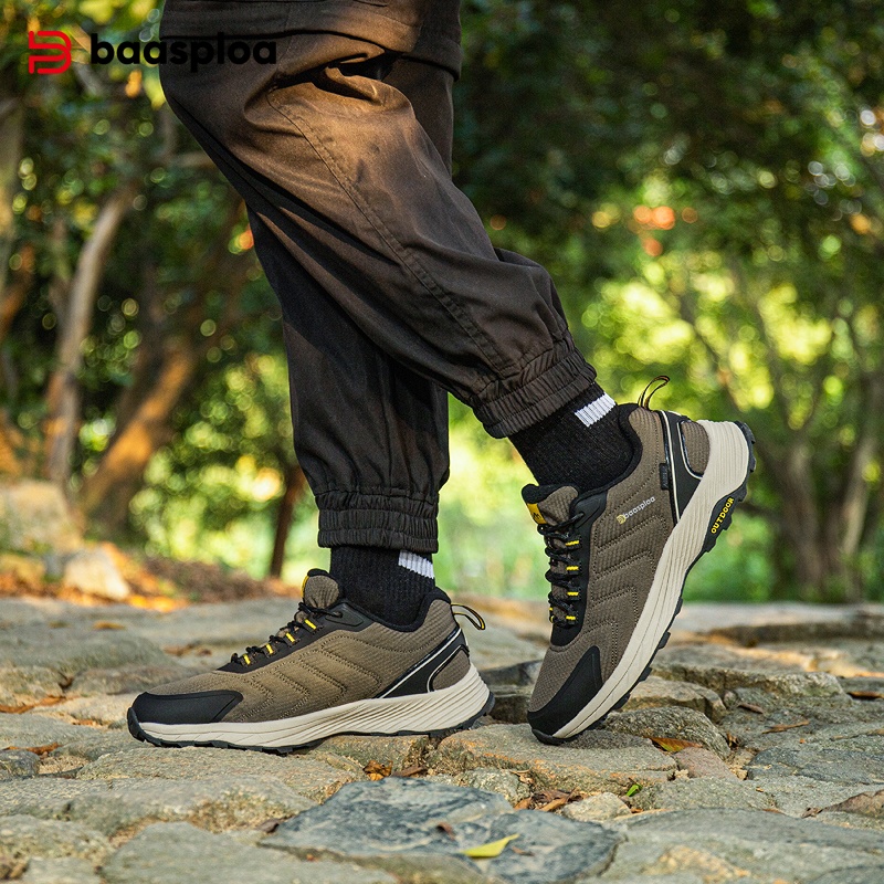 Baasploa Men Hiking Shoes Bran - Climbing Shoe Beginner のレビューと価格