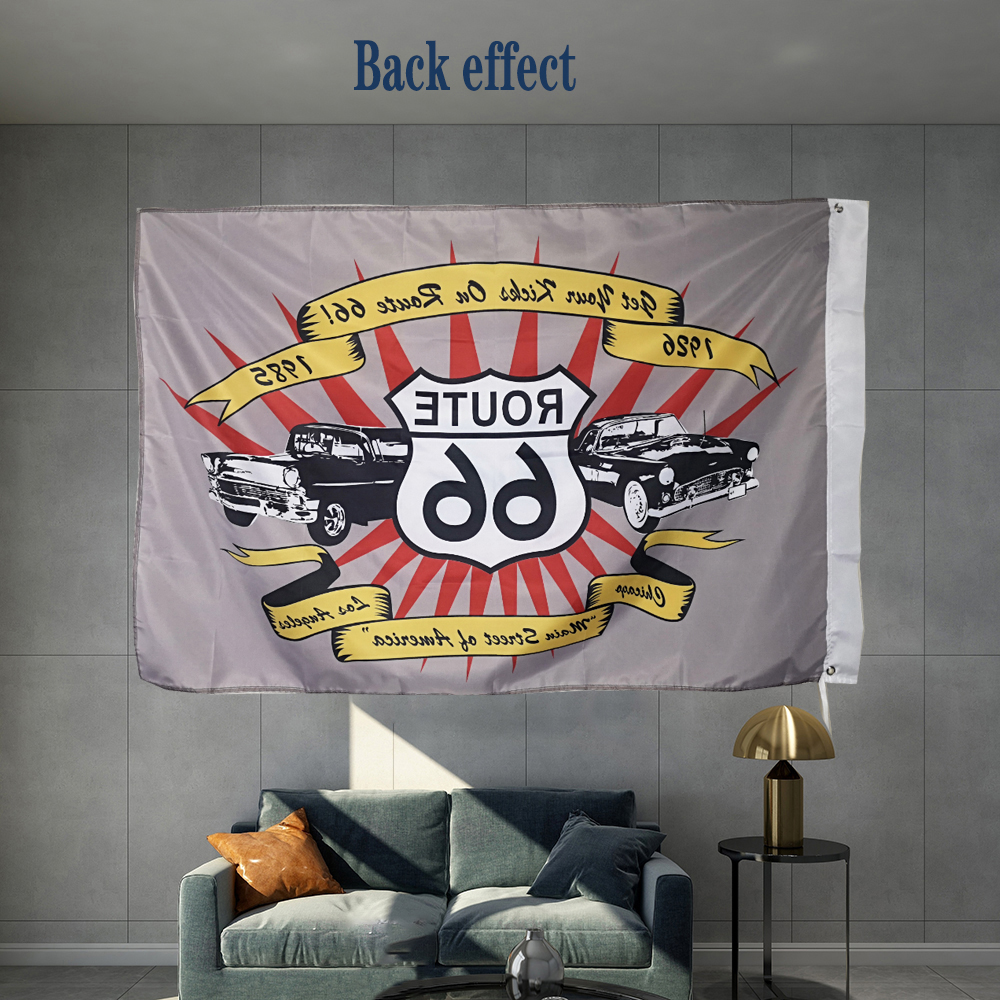 Route 66 USA Flag Mother Road  - Outdoor Sport Usa のレビューと価格