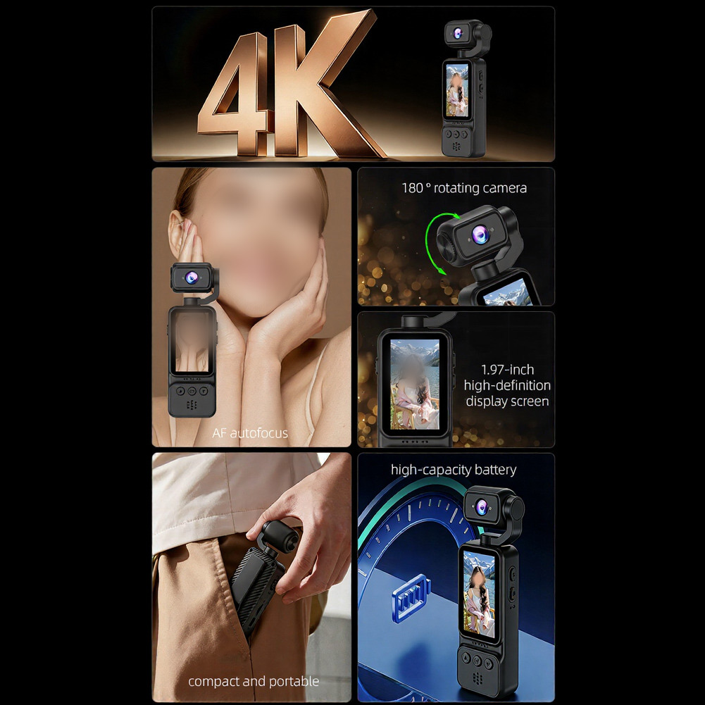 Handheld Vlogging Recorder 4K  - Outdoor Sport Camera のレビューと価格
