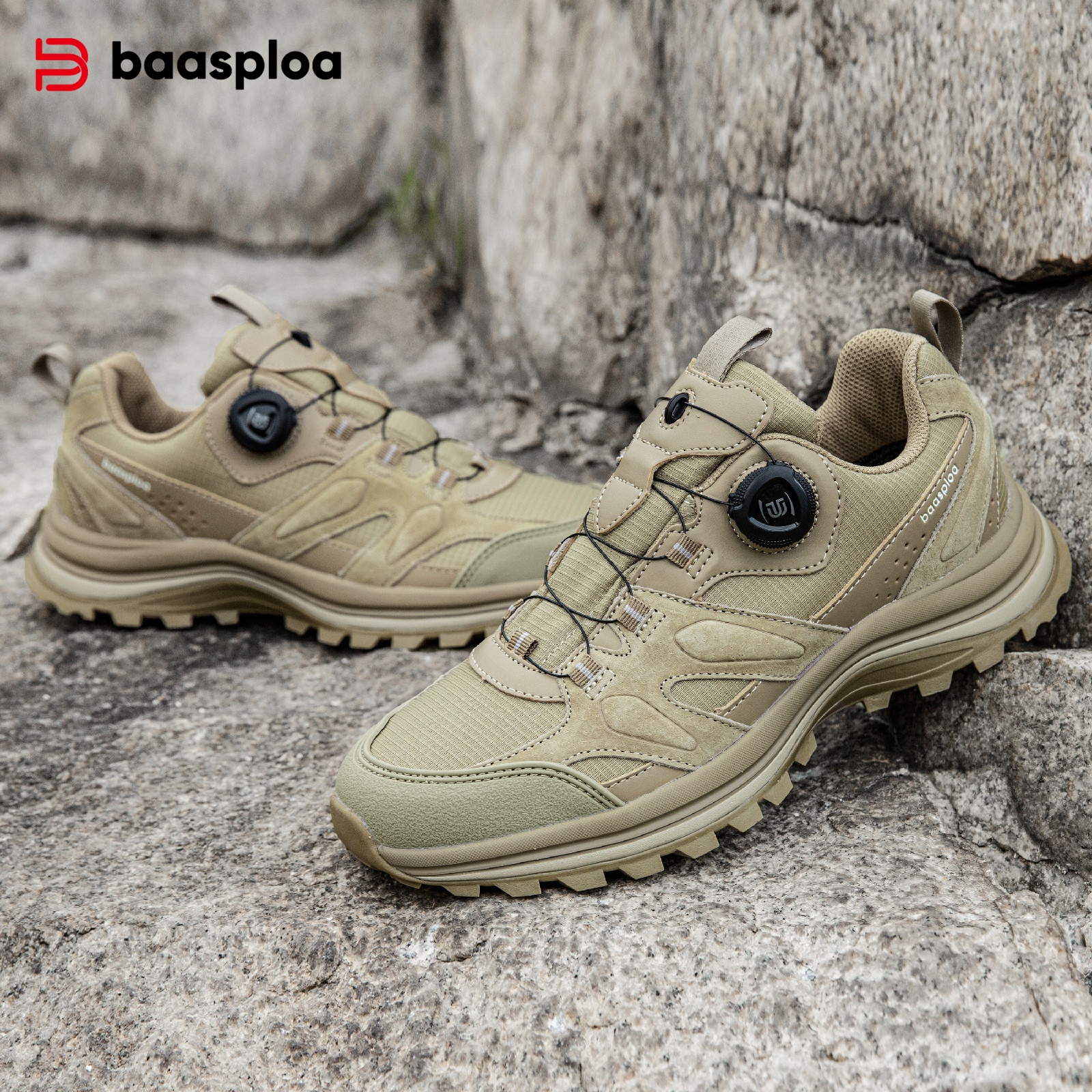 Baasploa Men Hiking Shoes Leat - Climbing Shoe Beginner のレビューと価格