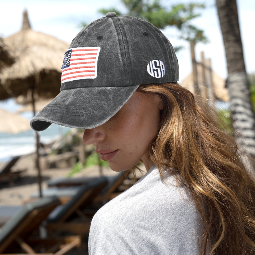 Unisex Washed Cotton USA Flag  - Outdoor Sport Usa のレビューと価格