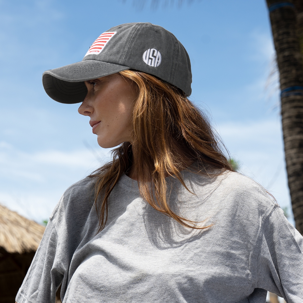 Unisex Washed Cotton USA Flag  - Outdoor Sport Usa のレビューと価格
