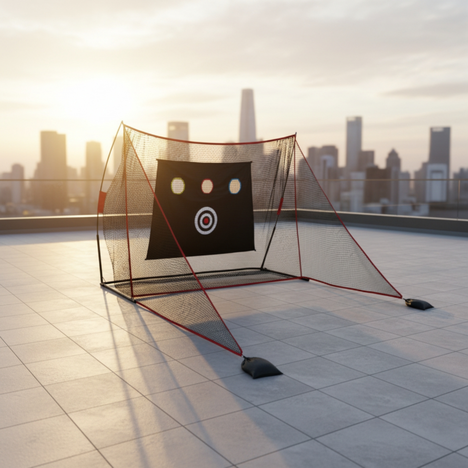 Golf Hitting Net Red Trim Prac - Outdoor Sports Net のレビューと価格