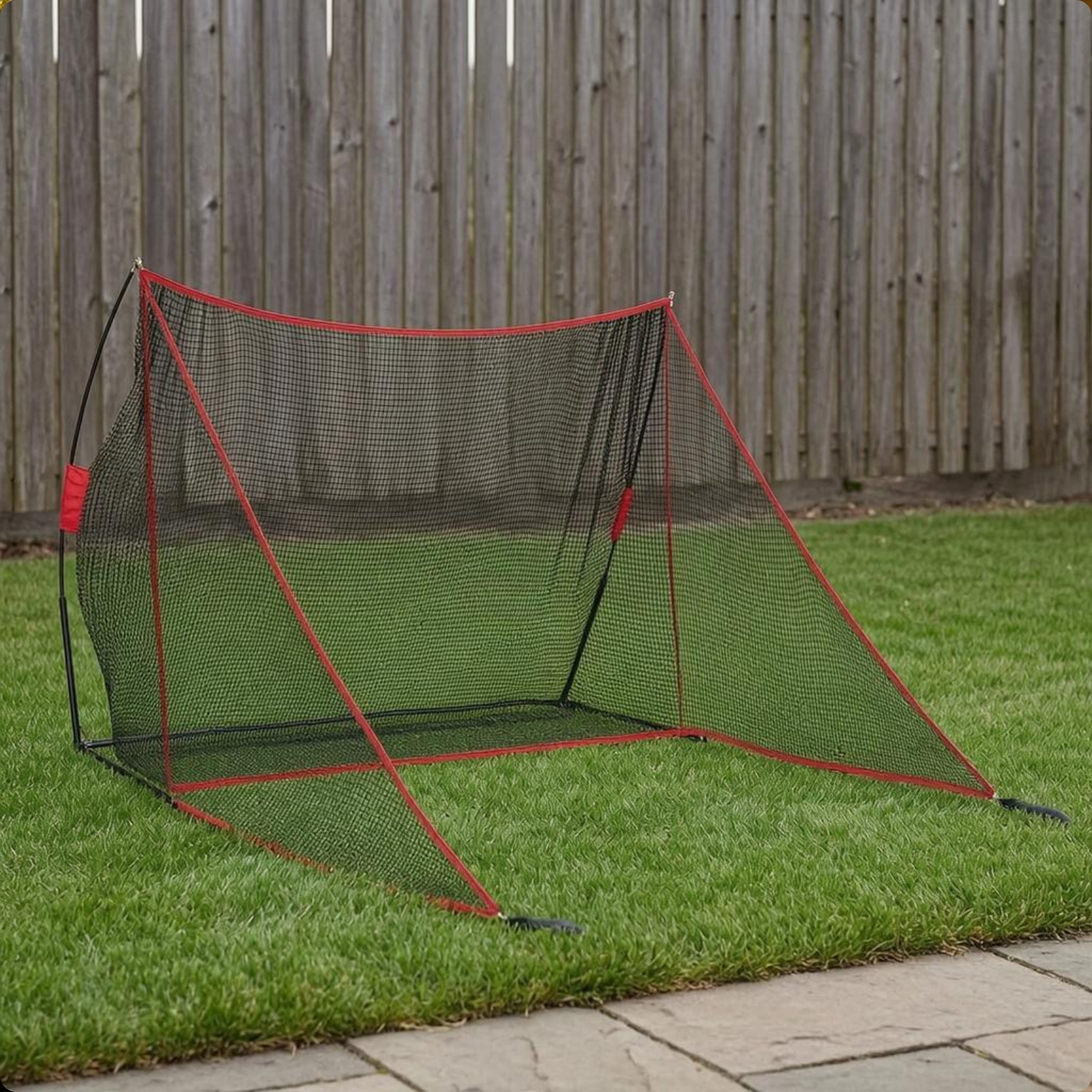 Golf Hitting Net Red Trim Prac - Outdoor Sports Net のレビューと価格