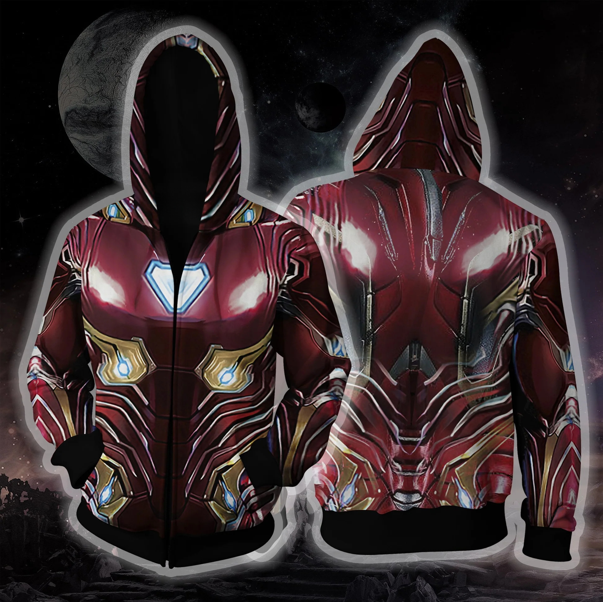 Marvel Iron Man 3D Role Playin - Outdoor Sport Winter Jacket のレビューと価格