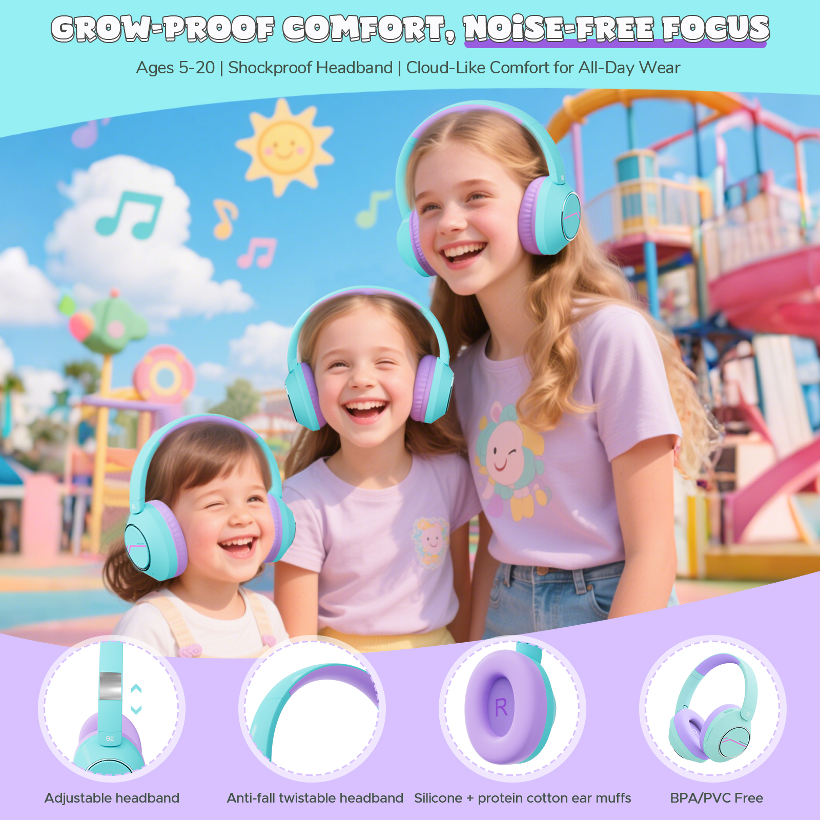 Nova1Pro Kids ANC Wireless Blu - Outdoor Sport Activities For Kids のレビューと価格