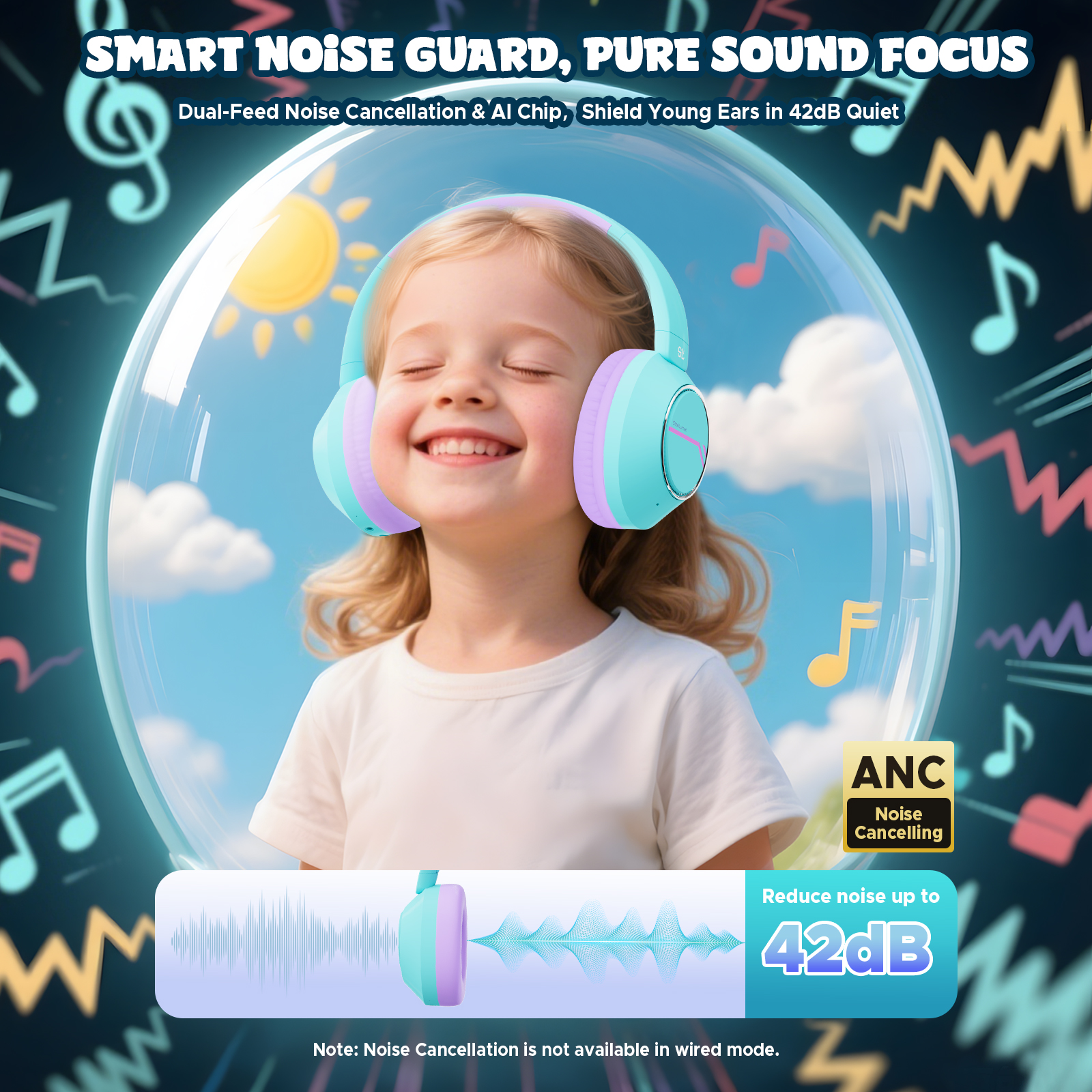 Nova1Pro Kids ANC Wireless Blu - Outdoor Sport Activities For Kids のレビューと価格
