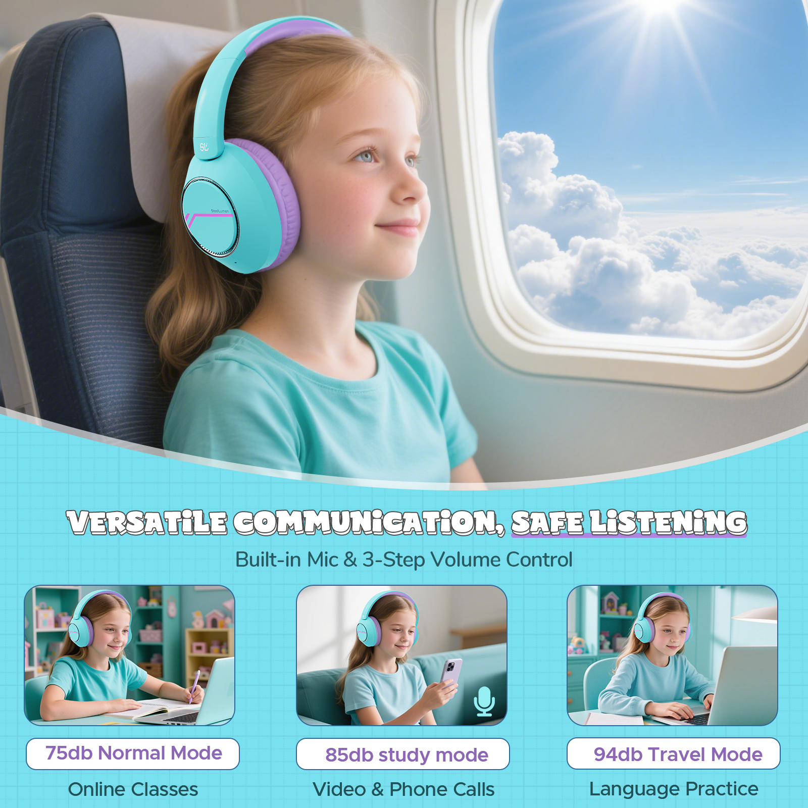 Nova1Pro Kids ANC Wireless Blu - Outdoor Sport Activities For Kids のレビューと価格