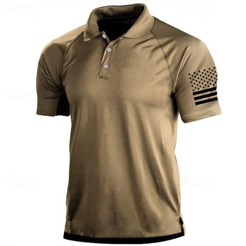 3D Print USA Flag Pattern Polo - Outdoor Sport Usa のレビューと価格