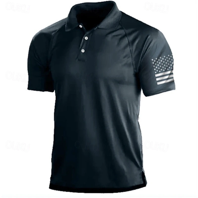 3D Print USA Flag Pattern Polo - Outdoor Sport Usa のレビューと価格