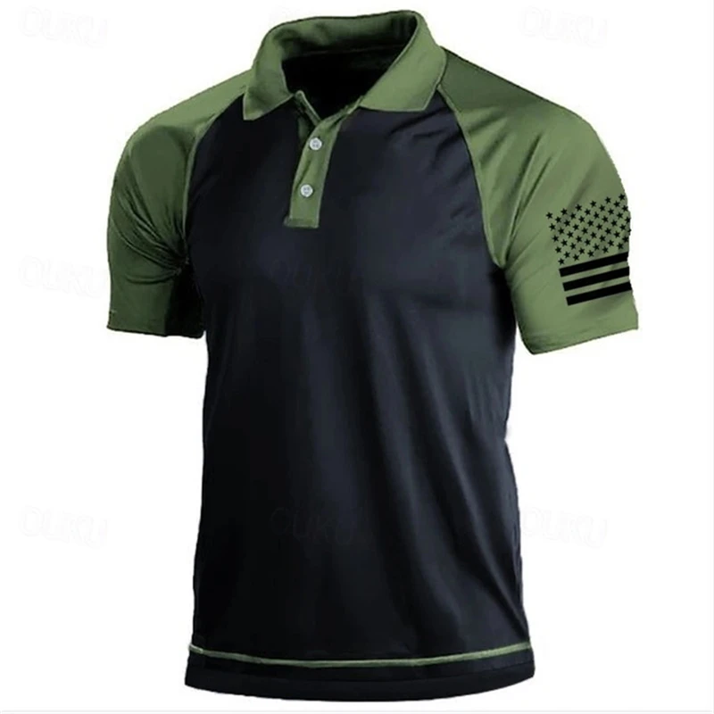 3D Print USA Flag Pattern Polo - Outdoor Sport Usa のレビューと価格