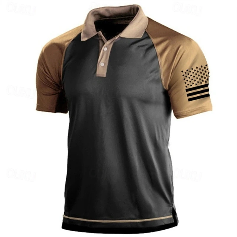 3D Print USA Flag Pattern Polo - Outdoor Sport Usa のレビューと価格