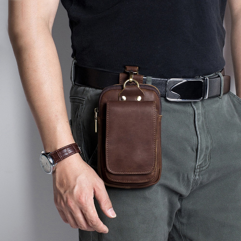 Vintage Cow Leather Belt Bag P - Outdoor Sport Bag のレビューと価格