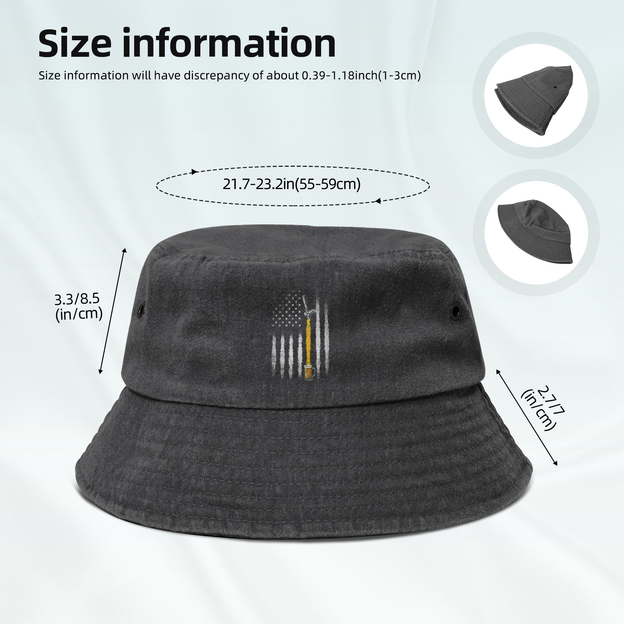 USA Flag Beer Bucket Hat Men W - Outdoor Sport Usa のレビューと価格