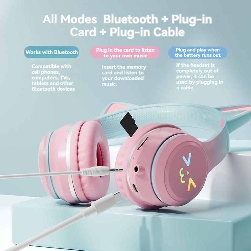 wireless Headphones RGB cute c - Outdoor Sport Activities For Kids のレビューと価格