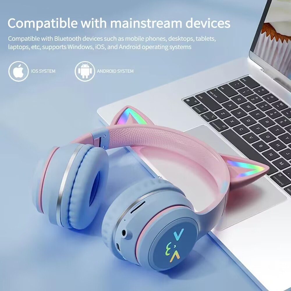 wireless Headphones RGB cute c - Outdoor Sport Activities For Kids のレビューと価格