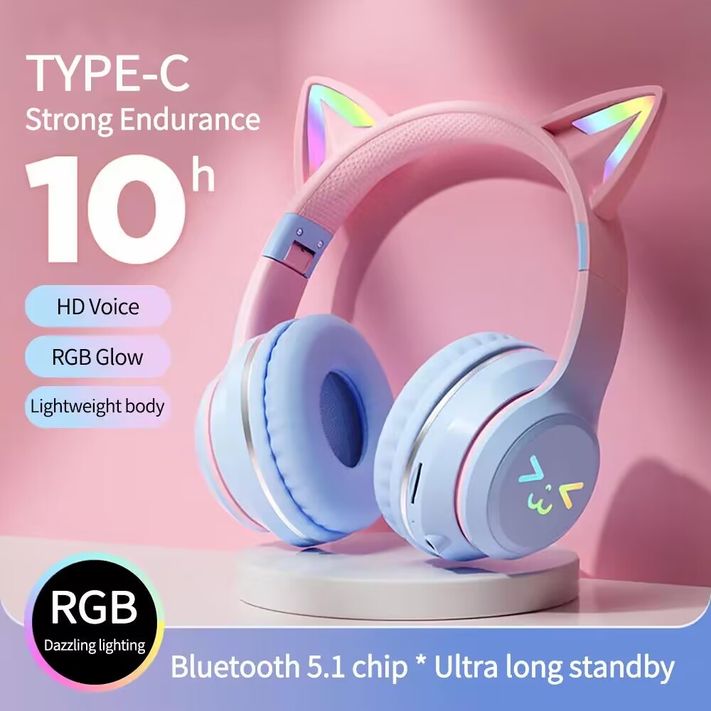 wireless Headphones RGB cute c - Outdoor Sport Activities For Kids のレビューと価格