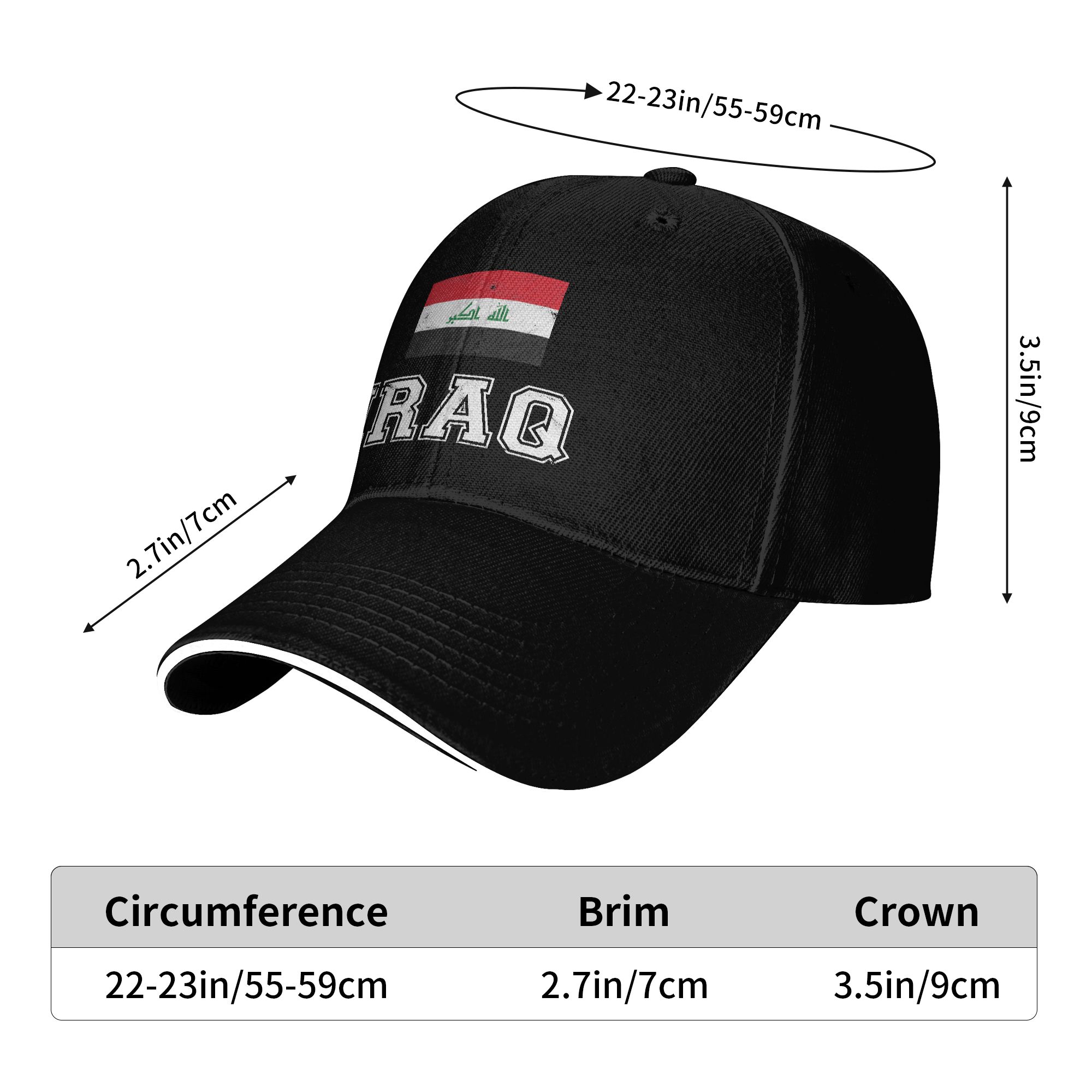 Iraq Flag Baseball Cap  Classi - Outdoor Sport Hat Classic のレビューと価格